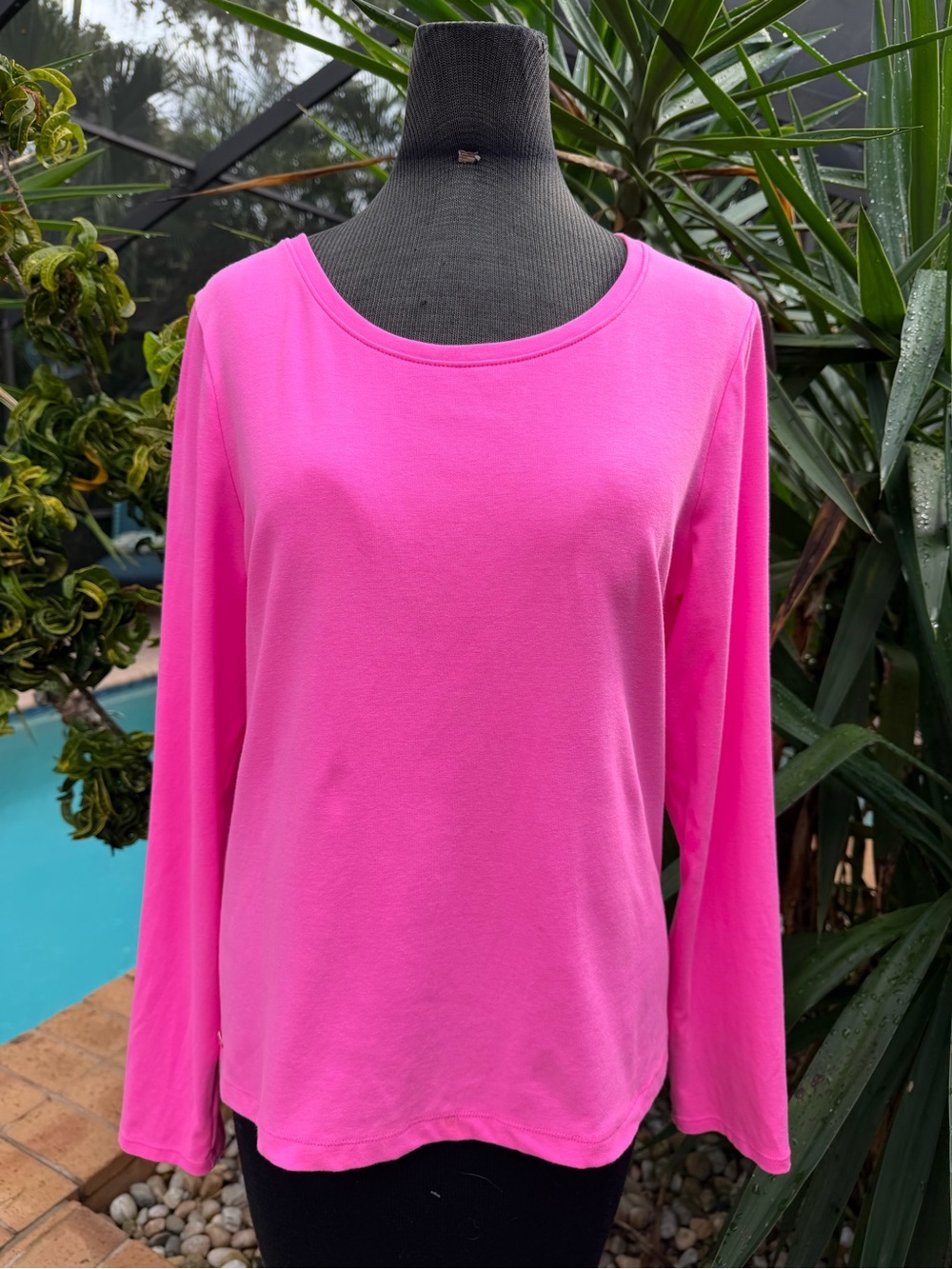 Lilly Pulitzer Neon Pink Long-Sleeve Crew Top